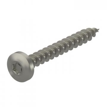 Forgácslap csavar, Torx, Panhead fejjel, rozsdamentes acél