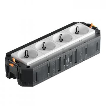 UT4 univerzális tartó, fedlappal, Modul 45® szerelvényhez, rendszerméret 208 mm