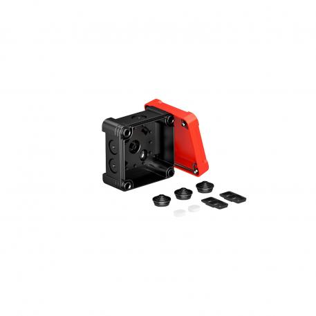 Leágazódoboz, X 01 85x85x45 | 7 | IP67 | schwarz / rot