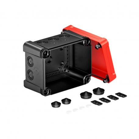 Leágazódoboz, X 10 177x137x110 | 10 | IP67 | schwarz / rot