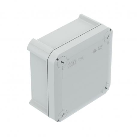 Junction box T 60, closed, OBO EcoLine 100x100x46 |  | IP66 | világosszürke; RAL 7035