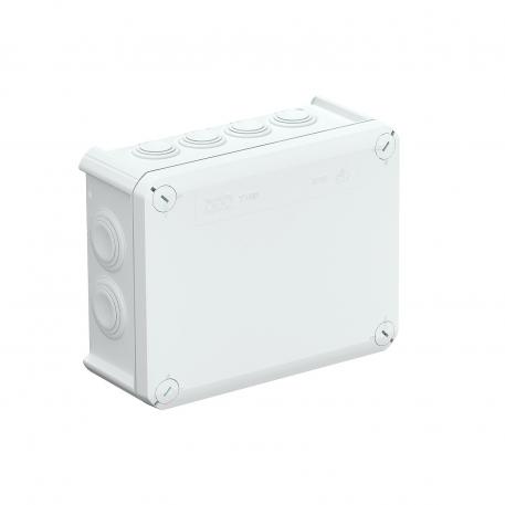 Leágazódoboz T 160, bevezető nyílásokkal 176x135x67 | 12 | IP66 | hófehér; RAL 9010