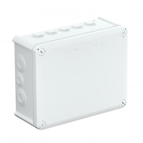 Leágazódoboz T 250, bevezető nyílásokkal 225x173x86 | 16 | IP66 | hófehér; RAL 9010