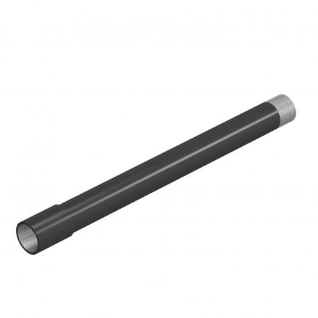 Fekete porszórt acélcső, menettel 25 | 3000 | 1,5 | M25x1,5