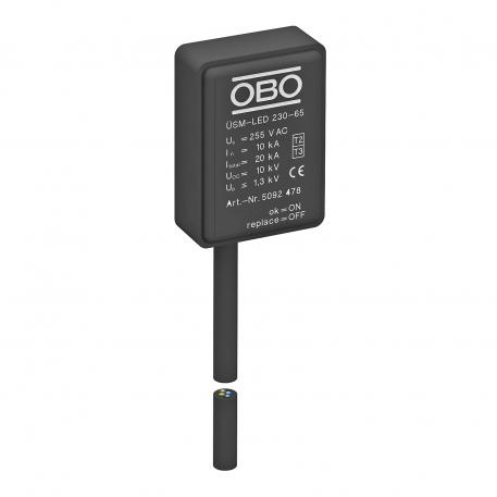 T2+T3 típusú SPD, ÜSM-LED 230-65 230 V