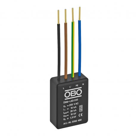 T2+T3 típusú SPD, ÜSM-LED, 230 V
