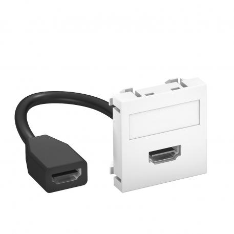 HDMI csatlakozó, 1 modul, egyenes kivitel, csatlakozó kábellel