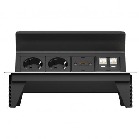 Deskbox DBK, 2 csatlakozóaljzattal, HDMI, 2x RJ45 Cat6