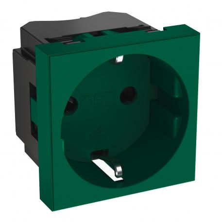 0° socket, protective contact, single 1 | Single 0° | zöld; RAL 6029