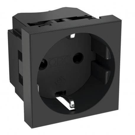 0° socket, protective contact, single 1 | Single 0° | szürkésfekete; RAL 7021