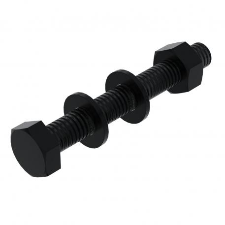 Hexagonal bolt M10, black, G 10 | 80 | 17 | 10 | acél