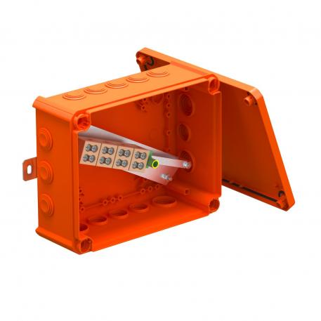 FireBox T250 membrános kábelbevezetővel, kettes sorkapcsokkal 225x173x86 |  | IP66 | narancs; RAL 2003